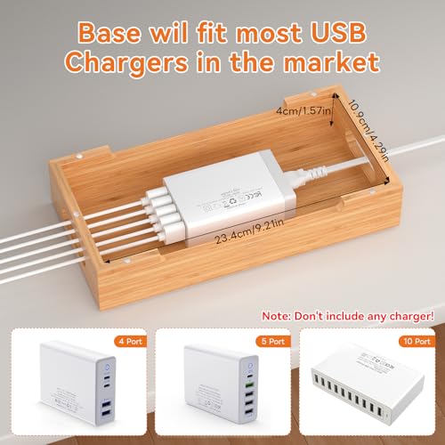 Pezin & Hulin Bamboo Charging Station for Multiple Device Phone Watch Stand
