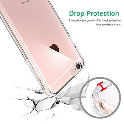 TENOC Phone Case Compatible with iPhone 6 & iPhone 6s, Clear Case Shockproof Protective Bumper Slim Cover for 4.7 Inch - color: Clear, size: iPhone 6/6s