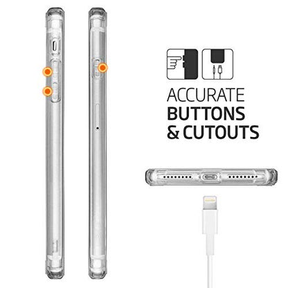 TENOC Phone Case Compatible with iPhone SE (2nd 2020 and 3rd 2022 Generation) & iPhone 7 & iPhone 8, Clear Case Shockproof Protective Bumper Slim Cover for 4.7 Inch - color: Clear, size: iPhone 7/8/SE