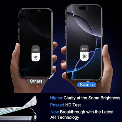 Ferilinso Privacy Screen Protector for iPhone 16 Pro Max, Tempered Glass - size: iPhone 16 Pro Max-6.9 INCH