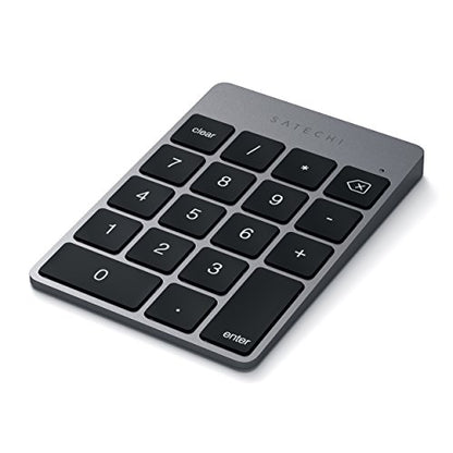 Satechi Slim Aluminum Bluetooth Keypad, 18-Key Number Pad, Space Gray - color: Space Gray, size: Micro USB