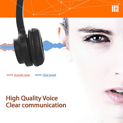 IPD IPH-250 Phone Headset with Noise Cancelling Microphone for Office and Call Center-Compatible with Avaya 1608 1616 9601 9608 9611 9611G 9620 9621 9630 9631 9640 9641 9650 9670 J139 J159 J169 J179 - color: 250-BL-LEAT