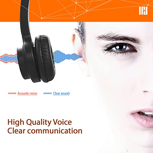 IPD IPH-255 Phone Headset with Noise Cancelling Microphone for Office and Call Center-Compatible with Avaya 1608 1616 9601 9608 9611 9611G 9620 9621 9630 9631 9640 9641 9650 9670 J139 J159 J169 J179 - color: 255-BL-LEAT