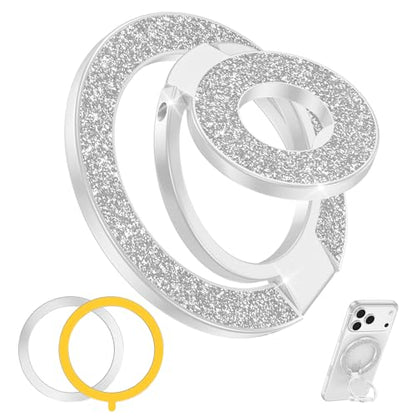 for Magsafe Magnetic Phone Ring Grip Adjustable Kickstand for iPhone 17 Air - color: White
