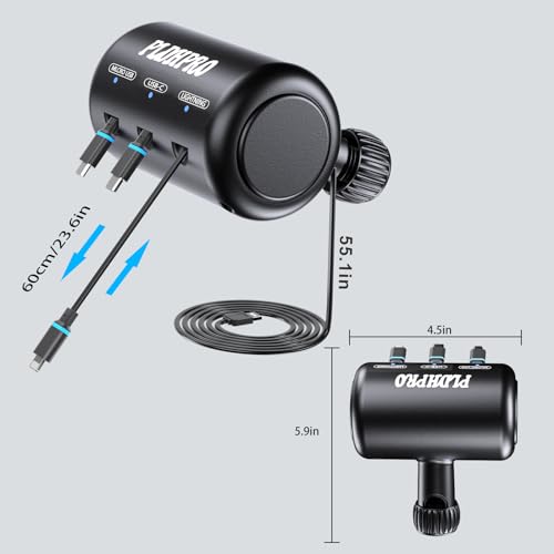 Uber Accessories for Car 3 in 1 Backseat Car Charging Station Box, with QC 3.0 Adapter 36W Retractable Multi Devices Car Charger Fast Charge for All Phones | iPhone15/14 | Samsung|Uber Taxi Lyft Turo - size: 3 IN 1-with Car Charger