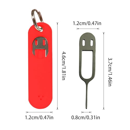 Chip Tool Silicone Protective Case Chip Card Tray Eject Pin - color: Red