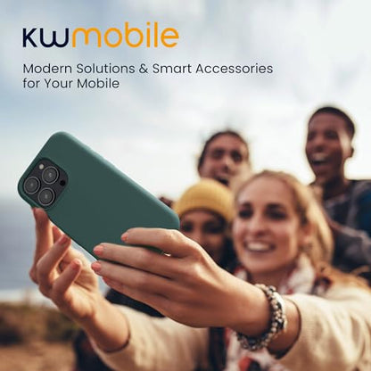 kwmobile Case Compatible with Apple iPhone 16 Pro Case - TPU Silicone Phone Cover with Soft Finish - Blue Green - color: blue green, size: iPhone 16 Pro