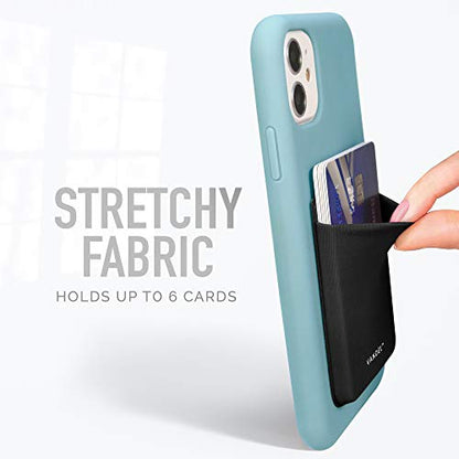 Vandel Stick-On Fabric Phone Wallet for Women, Cute Credit Card Holder | Stylish Credit Card Holder for Phone Case, Stick On Back of Phone Fabric Sleeve for iPhone Pocket - color: Midnight