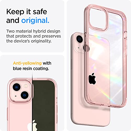Spigen for iPhone 13 Mini Case, Ultra Hybrid [No Magnet Ring][Anti-Yellowing] - Rose Crystal - color: Rose Crystal, size: iPhone 13 Mini