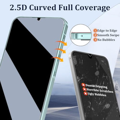 Asstar [2 Pack] Privacy Screen Protector for Samsung Galaxy A16 5G 6.7" - color: Black-A16