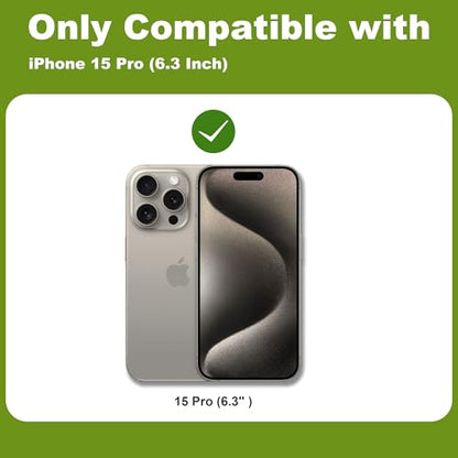 2 Pack Matte Privacy Screen Protector for iPhone 15 Pro 6.1",Anti-Glare Anti-Spy Scratch Resistant Tempered Glass Film,Smooth Responsive Touch Anti-Scratch Glass，Easy to Install - size: for iPhone 15 Pro
