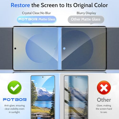 Fotbor [Ultra-Shield 26° True Privacy Screen Protector for Samsung Galaxy S25 Ultra (2-Pack), Ultrasonic Fingerprint Compatible, 9H+ Elite Matte AG Etched Glass, [Installation Master Kit] - size: Samsung Galaxy S25 Ultra-6.9 inch