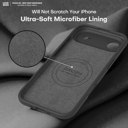 LOVE 3000 Magnetic for iPhone Air Case Premium Silicone, Black - color: Black, size: iPhone Air 6.5inch