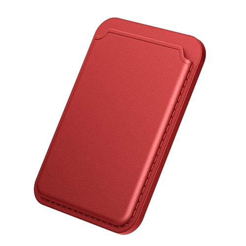 Miracase Magnetic Wallet, Compatible with MagSafe Wallet, 3-Card Holder, for iPhone 15/14/13/12 Series，Red - color: C-Red, style: Basic Wallet