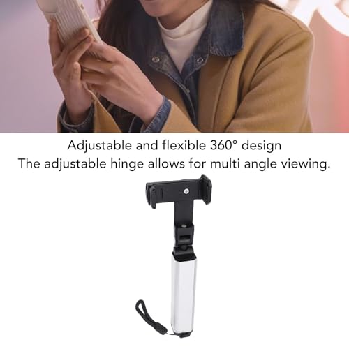 Yunseity Phone Holder, Foldable 360° Adjustable Clamp Clip Mount Cell Phone Stand for Desk Pole Table, Pipe, Pen, Treadmill, Pole Mounted Desk Stand for Table Bedside (Silver) - color: Silver