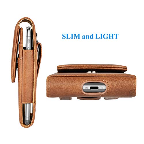 Njjex Cell Phone Holster for Samsung Galaxy S25 Ultra S24 S23 S22 S21 S20 FE A17 A16 A15 A14 A35 A36 5G A12 A13 A32 A71 Note 20 Ultra iPhone 17 PU Leather Belt Clip Holster Pouch Holder Carrying Case | Cell Phone Holster for Samsung Galaxy S26 S25 S24 FE