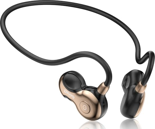 OHAYO Open Ear Headphones, Bluetooth 6.0 Air Conduction Sports Earbuds, 19g - color: Black/Gold