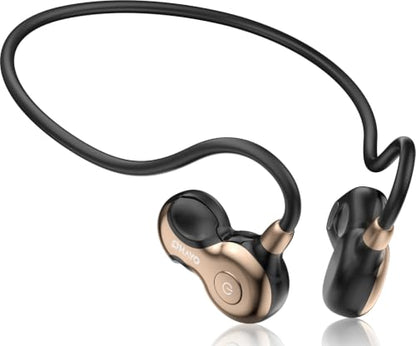 OHAYO Open Ear Headphones, Bluetooth 6.0 Air Conduction Sports Earbuds, 19g - color: Black/Gold
