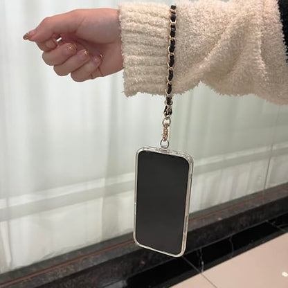 TENOC Universal Metal Phone Wrist Strap/Crossbody Chain - color: W-black