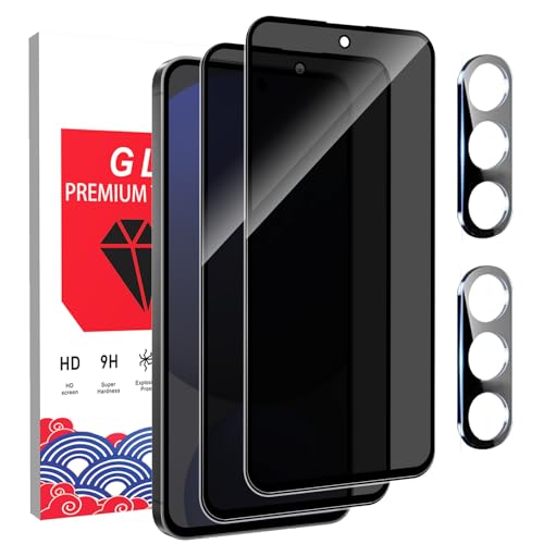 Privacy Screen Protector for Samsung Galaxy S24 FE + Lens Protector - size: Samsung Galaxy S24 FE