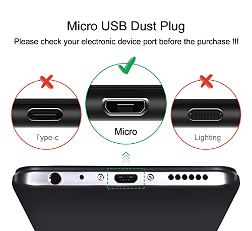 25 PCS Micro USB Dust Plug, Silicone Anti Dust Plug for Micro USB Port, Micro USB Cap Port Cover Anti Dust Protector