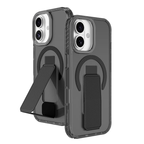 AMAZINGthing for iPhone 17 [Titan Pro+ Case], Designed for MagSafe Accessories, 12FT Drop Proof, Magnetic Phone Cover with Built-in Kickstand, Anti Yellowing, Transparent, Black - color: Black, size: iPhone 17