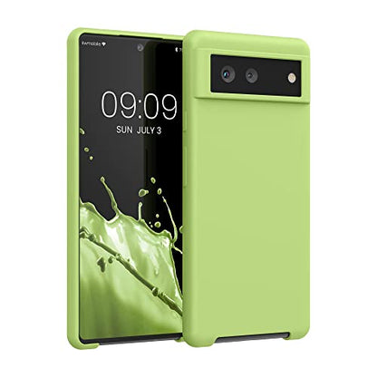 kwmobile Case Compatible with Google Pixel 6 Case - TPU Silicone Phone Cover with Soft Finish - Green Tomato - color: Green Tomato, size: Pixel 6