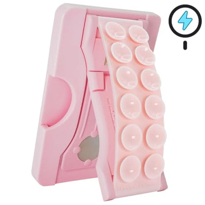 LOVEHANDLE Suction Wallet for MagSafe + Kickstand - Light Pink - color: Light Pink
