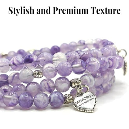 Purple Beaded Phone Lanyard, Cell Phone Crossbody Lanyards with with Tether Tab for Women Phones Bag Purse