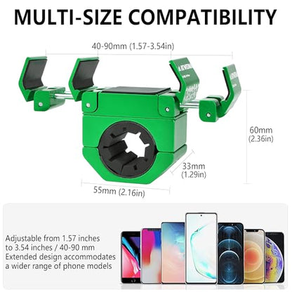 Bike Handlebar Mounts for 4.5-7.3 Phones (Green) - color: Green