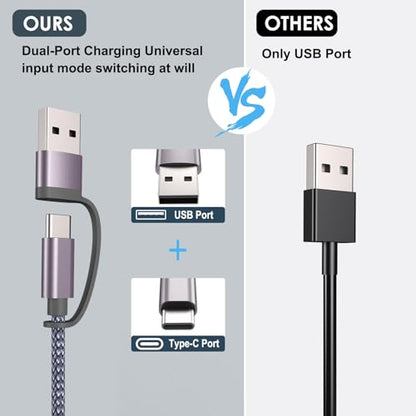 Travel Essentials,Multi Charging Cable for Apple Watch iPhone Charger Gray - color: Gray, size: 1Pack-4FT