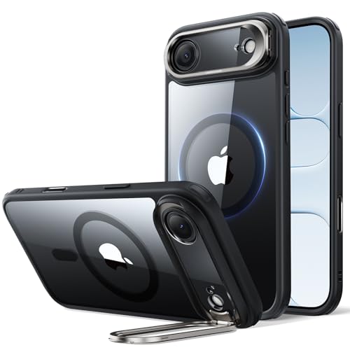 ESR for iPhone Air Case with Stash Stand, Compatible with MagSafe, Military-Grade Drop Protection Magnetic Phone Case for iPhone 17 Air, Scratch-Resistant Back Cover,Clear Black - color: Clear Black, size: iPhone Air 6.5inch