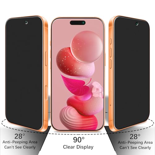 2 Pack Matte Privacy Screen Protector for iPhone 17 Pro Max - size: iPhone 17 Pro Max 6.9-Inch