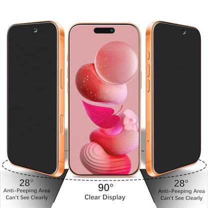 2 Pack Matte Privacy Screen Protector for iPhone 17 Pro Max - size: iPhone 17 Pro Max 6.9-Inch