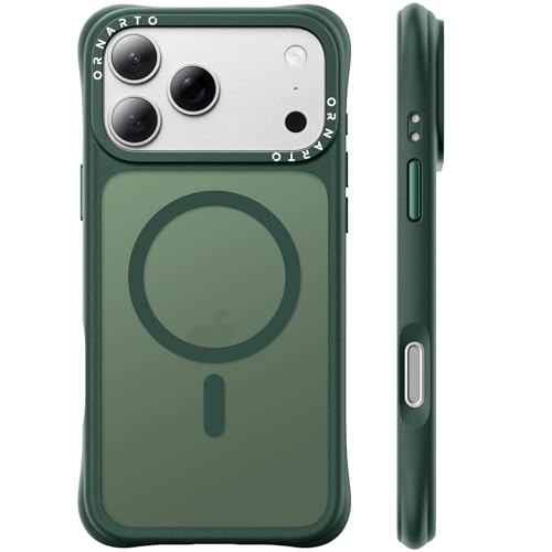 ORNARTO Magnetic for iPhone 17 Pro Max Case, Translucent Matte, Olive Green | 20FT Military-Grade Drop Protection, Compatible with MagSafe, Slim & Lightweight, AirBuffer Corners, Gecko-Grip Interior - color: Olive Green