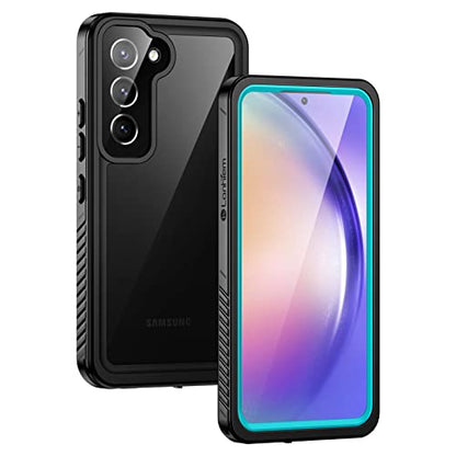 Lanhiem for Samsung A54 5G Case, Galaxy A54 5G Case, IP68 Waterproof Dustproof Cover with Screen Protector, Heavy Duty Full Body Protective Phone Case for Samsung Galaxy A54, Blue/Clear - color: Blue/Clear