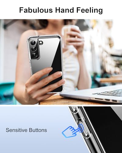 HOOMIL Case for Samsung Galaxy S21 FE (ONLY 6.4-Inch), Non-Yellowing, Drop Protection, Anti-Scratch Transparent Hard Back Phone Cover - Navy Blue - color: Blue, size: Samsung Galaxy S21 FE