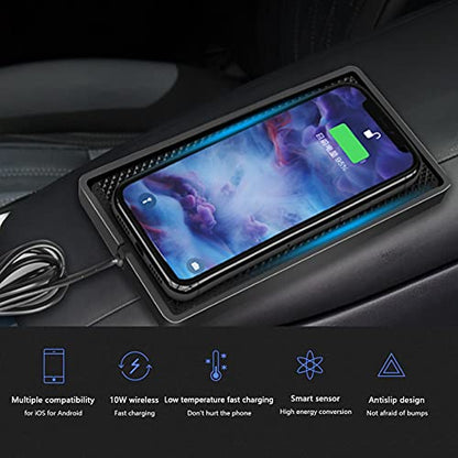10W Car Wireless Charger Antislip Cell Phone Fast Charging Pad Mat Holder Portable Universal