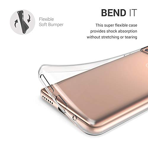kwmobile Case Compatible with Motorola Moto G9 Plus - Clear Case Soft Slim Flexible Protective TPU Phone Cover - Transparent - size: Moto G9 Plus