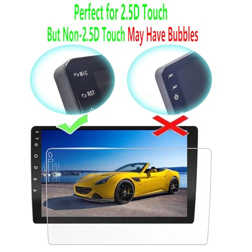 2 Pack 10.1 Inch Trapezoid Car Screen Protector, HD Clear Tempered Glass - size: 10.1 Inch High Definition