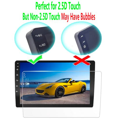 2 Pack 10.1 Inch Trapezoid Car Screen Protector, HD Clear Tempered Glass - size: 10.1 Inch High Definition