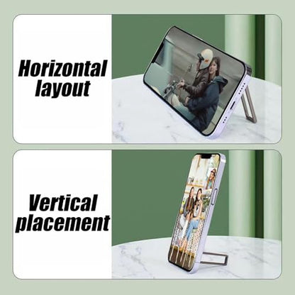 Universal Mini Folding Mobile Phone Kickstand Self-Adhesive Ultra Thin Tablet Stand Mount for Smart Phone Holder,Black - color: Black