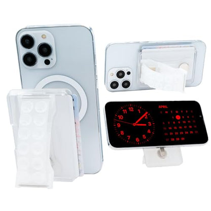 LOVEHANDLE Suction Wallet for MagSafe + Kickstand - Clear - color: Clear