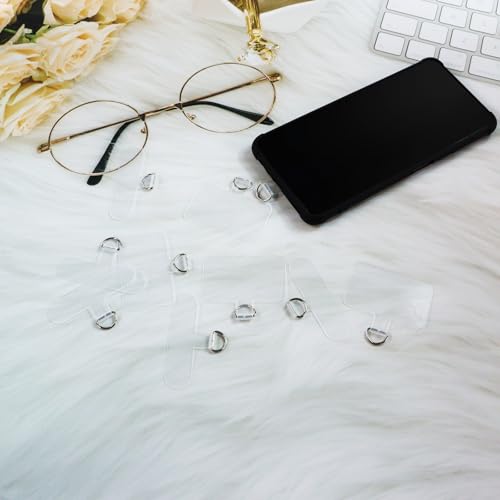 14 Pieces Clear Phone Tether Tab Universal Phone Lanyard Patch Without Adhesive for Most Smartphones Phone Cases - color: Square Shape