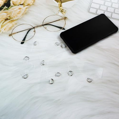 14 Pieces Clear Phone Tether Tab Universal Phone Lanyard Patch Without Adhesive for Most Smartphones Phone Cases - color: Square Shape