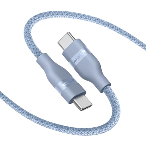 Anker Nano USB C to USB C Cable, 240W Fast Charging Cable (Blue, 6ft) - color: Blue, size: 6ft