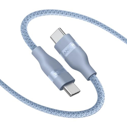 Anker Nano USB C to USB C Cable, 240W Fast Charging Cable (Blue, 6ft) - color: Blue, size: 6ft