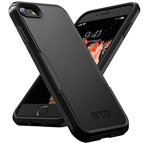 NTG Shockproof Designed for iPhone SE 2022 Case/iPhone SE 2020 Case, Heavy-Duty Tough Rugged Lightweight Slim Protective Case for iPhone SE/8/7-Black | Shockproof - color: Black