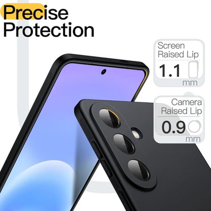 JETech Slim Case for Samsung Galaxy A57, Anti-Slip, Black | Camera Lens Protection, Soft TPU Protective Phone Cover, Shockproof Protection - size: Galaxy A57