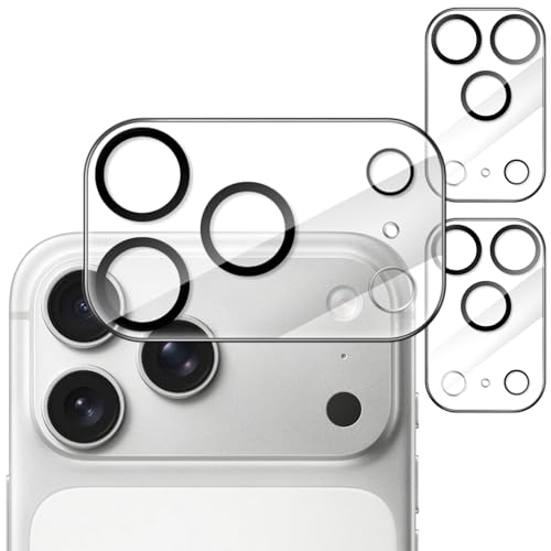 JETech Camera Lens Protector for iPhone 17 Pro, Clear, 3-Pack | 9H Tempered Glass, HD Clear, Anti-Scratch Protection, Night Shot Compatible, Case-Friendly - size: iPhone 17 Pro